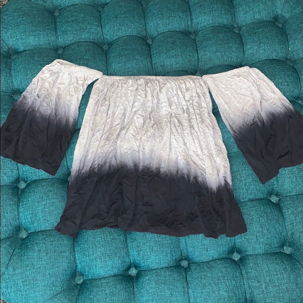 Fashion Nova Tie-Dyed Strapless shirt